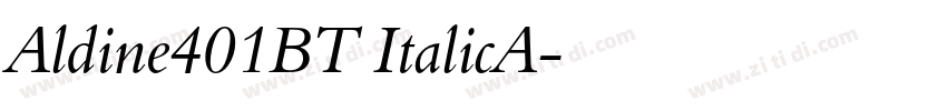 Aldine401BT ItalicA字体转换